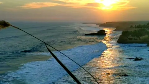 Sunset beach Stock Footage 214634531