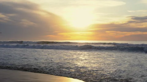 Sunset on the beach Stock Footage 219652660
