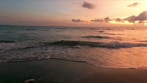 Sunset on the beach Stock Footage 227496093