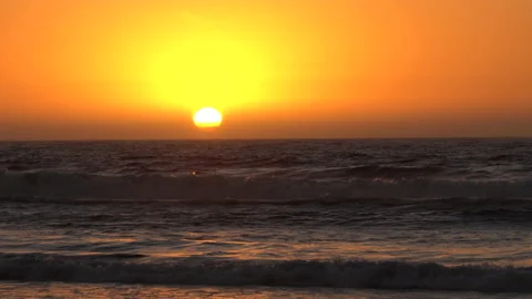 Sunset on the beach Stock Footage 234748829