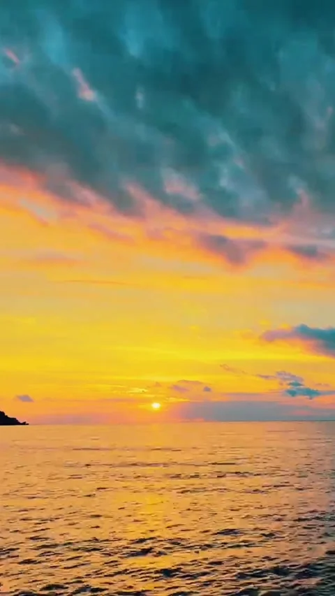 Sunset on the beach Stock Footage 240752076