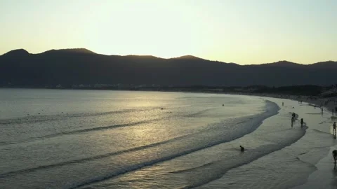 Sunset at the beach Stock Footage 250885045