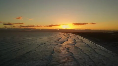 Sunset on the beach Stock Footage 254761666