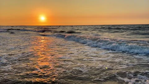 Sunset on the beach  Stock Footage 260262399
