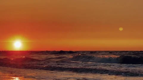 Sunset on the beach  Stock Footage 260286354