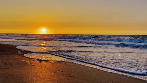 Sunset on the beach  Stock Footage 260692617