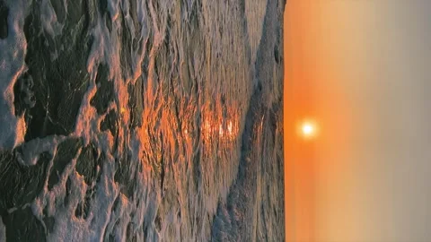 Sunset on the beach Stock Footage 262614352