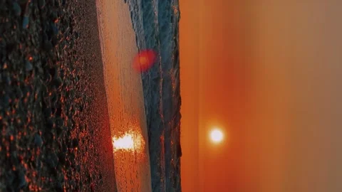 Sunset on the beach Stock Footage 262615841