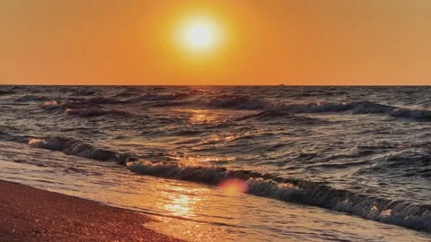 Sunset on the beach Stock Footage 262616128