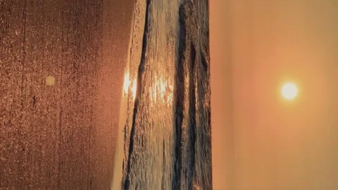 Sunset on the beach Stock Footage 262619567