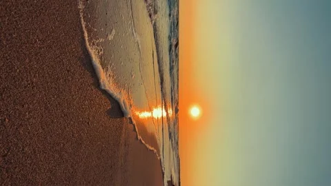 Sunset on the beach.  Stock Footage 262623275