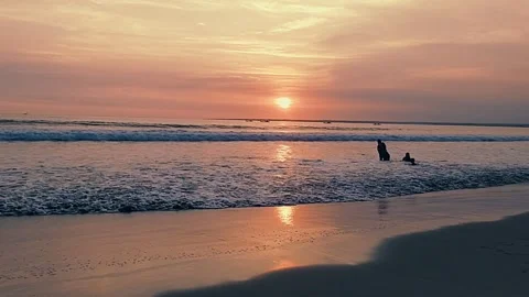 Sunset beach Stock Footage 263800870