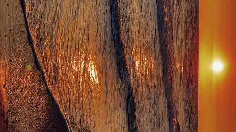 Sunset on the beach.  Stock Footage 264596158