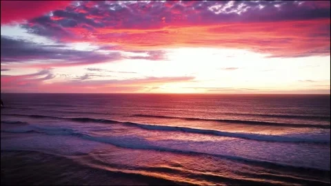 Sunset on the beach Stock Footage 269029616