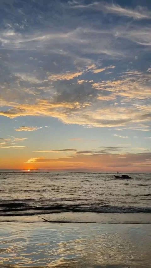Sunset on the Beach Stock Footage 275787968