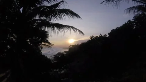 Sunset on the beach Stock Footage 277153997