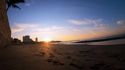 Sunset beach Stock Footage 279606585