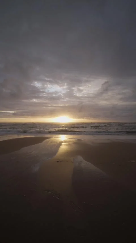 Sunset on a beach Stock Footage 279971811