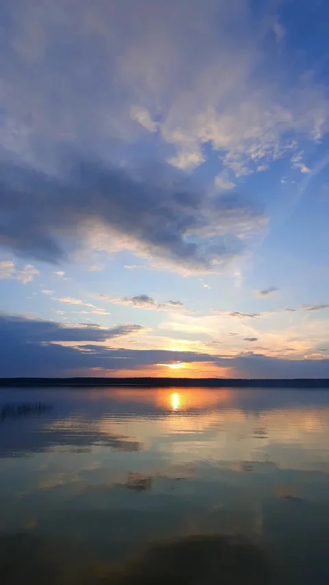 Sunset on the beach Stock Footage 281393171