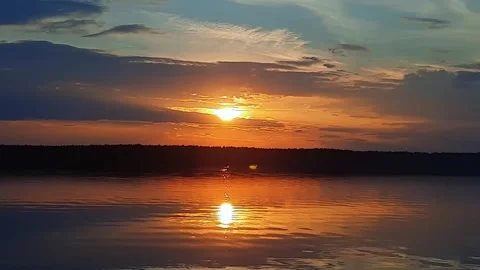 Sunset on the beach Stock Footage 281393174