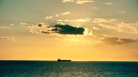 Sunset on the beach Stock Footage 287915504