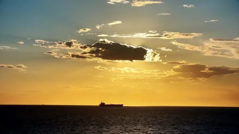 Sunset on the beach Stock Footage 287915530