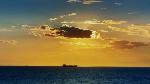 Sunset on the beach Stock Footage 287915860