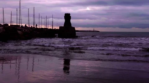 Sunset on the beach Stock Footage 296010486