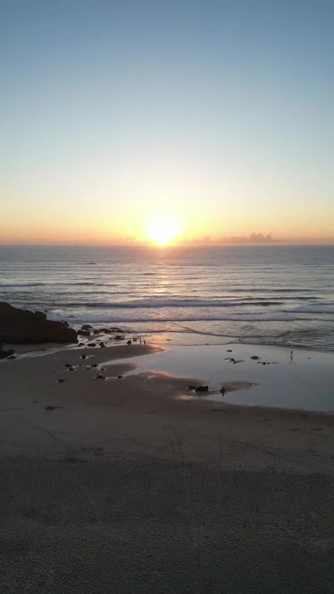 Sunset on the beach Stock Footage 299128590
