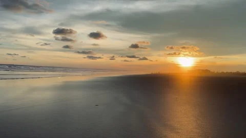 Sunset on the beach Video stock 307092984