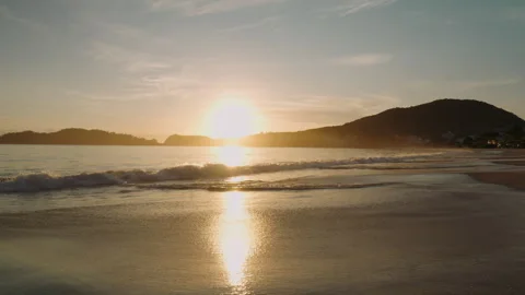 Sunset on the beach Stock Footage 309724843