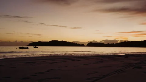 Sunset on the beach Stock Footage 309725388