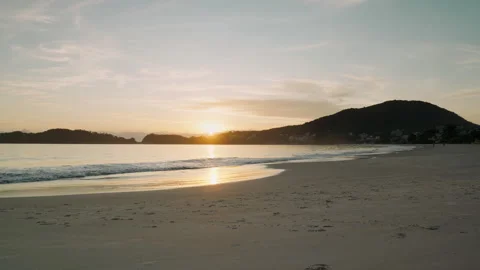 Sunset on the beach Stock Footage 309725394