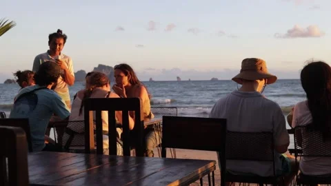 Sunset on the beach Stock Footage 310305473