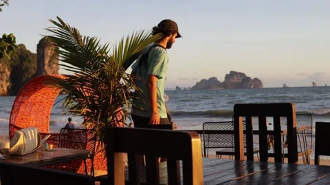 Sunset at the beach Stock Footage 310305490