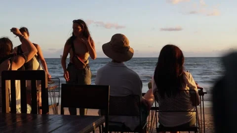 Sunset at the beach Stock Footage 310305515