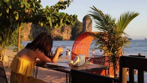 Sunset at the beach Stock Footage 310305546