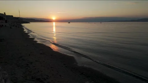 Sunset on the beach Stock Footage 310461969