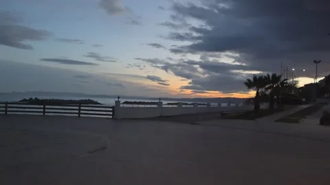 Sunset on the beach Stock Footage 322934047