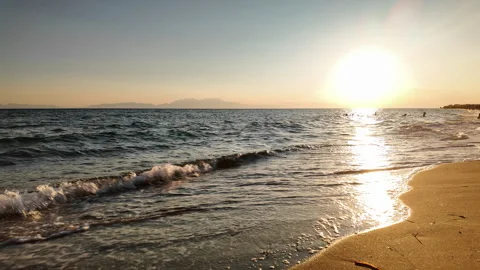 Sunset at the beach Stock Footage 325626326