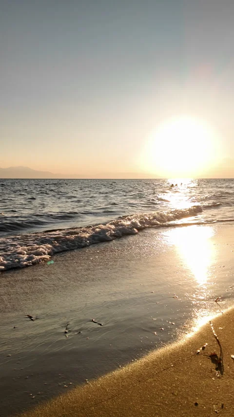 Sunset at the beach Stock Footage 325626359