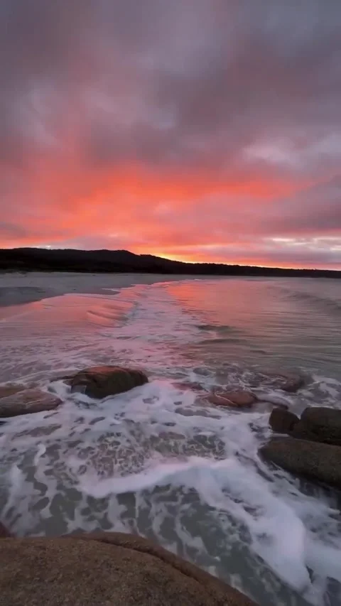 Sunset on the beach Stock Footage 326088030
