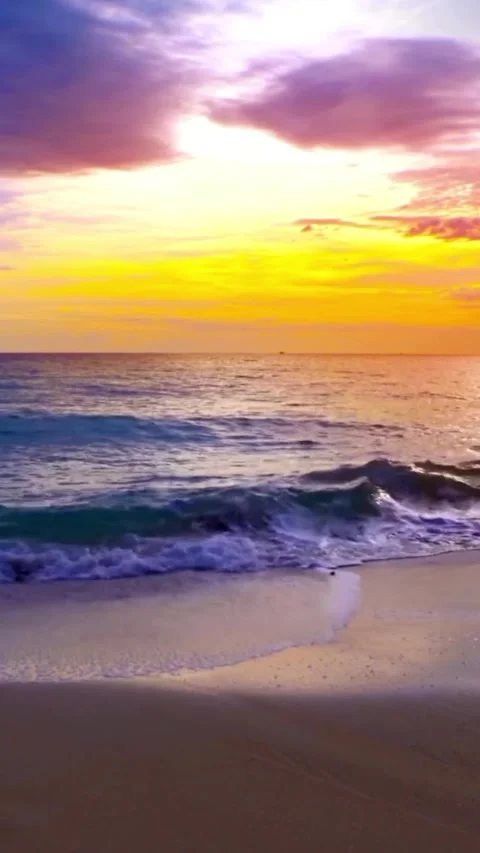 Sunset on the beach Video stock 326088526