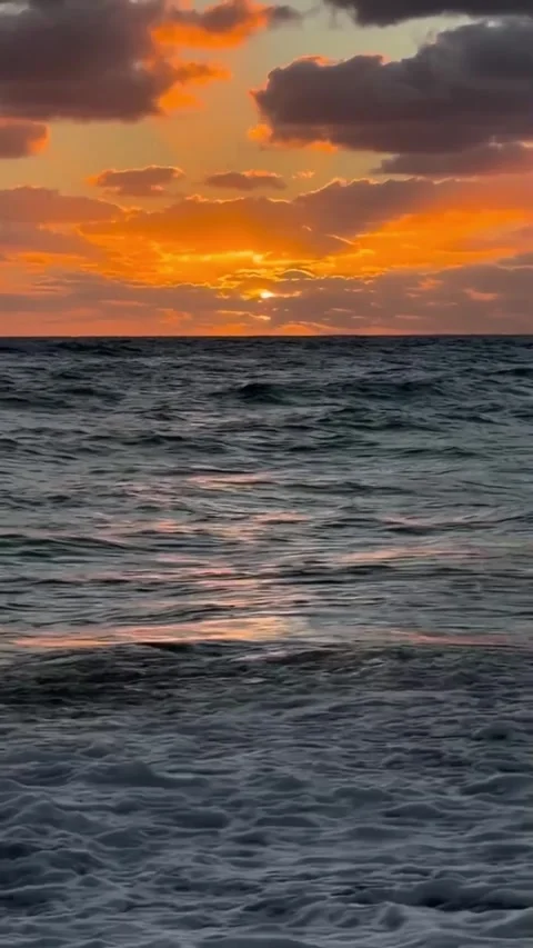 Sunset on the beach Stock Footage 326088562