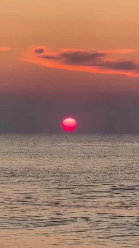 Sunset on the beach Stock Footage 326330980