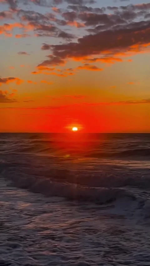 Sunset on the beach Stock Footage 326331014