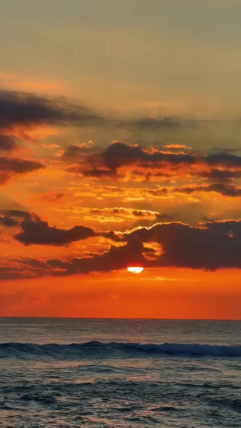 Sunset on the beach Stock Footage 326331867