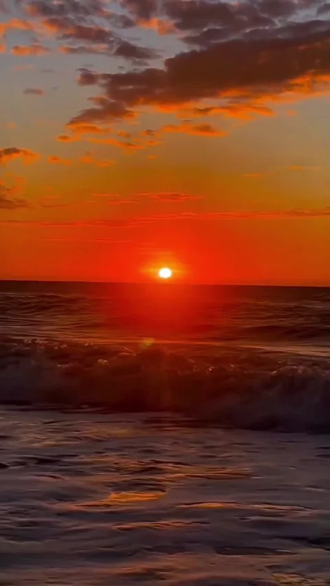 Sunset on the beach Stock Footage 326331899