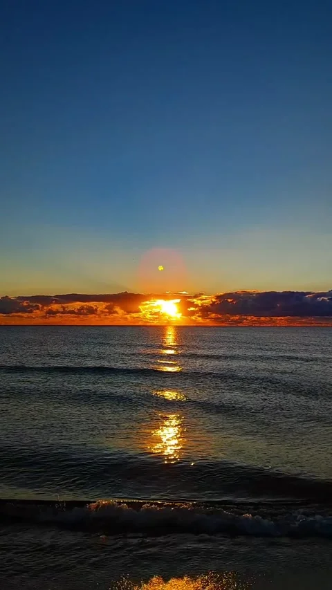 Sunset on the beach Stock Footage 326331981
