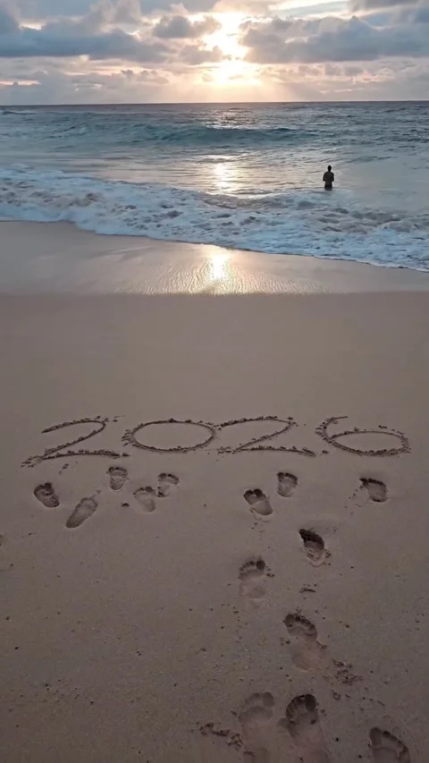 Sunset on the beach Stock Footage 326334371